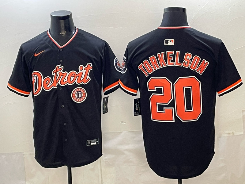 Men Detroit Tigers #20 Torkelson black Game Nike MLB Jersey032100102